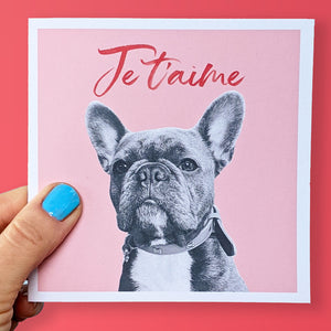 Puppy love French Bulldog card