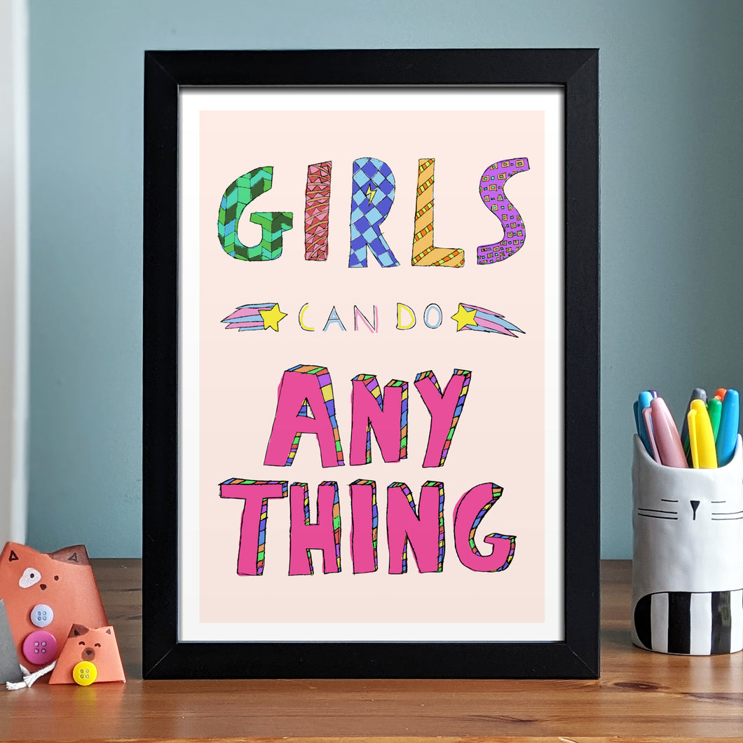 Girls can do anything print