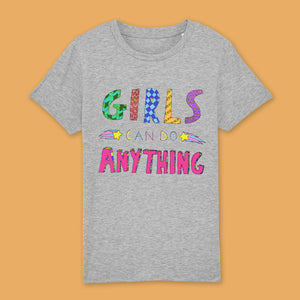 Girls can do anything kids t-shirt