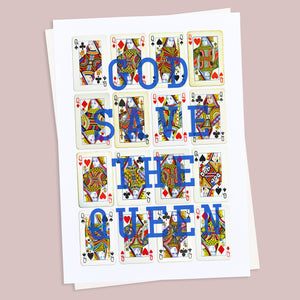 Queens personalised playing cards print