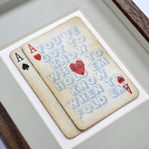 The gambler playing card print