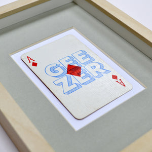 Diamond geezer playing card print