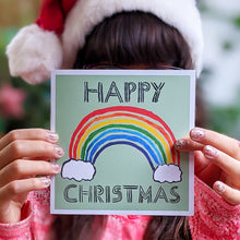 Load image into Gallery viewer, Happy Rainbow Christmas card