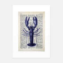 Load image into Gallery viewer, Lobster vintage book page art print
