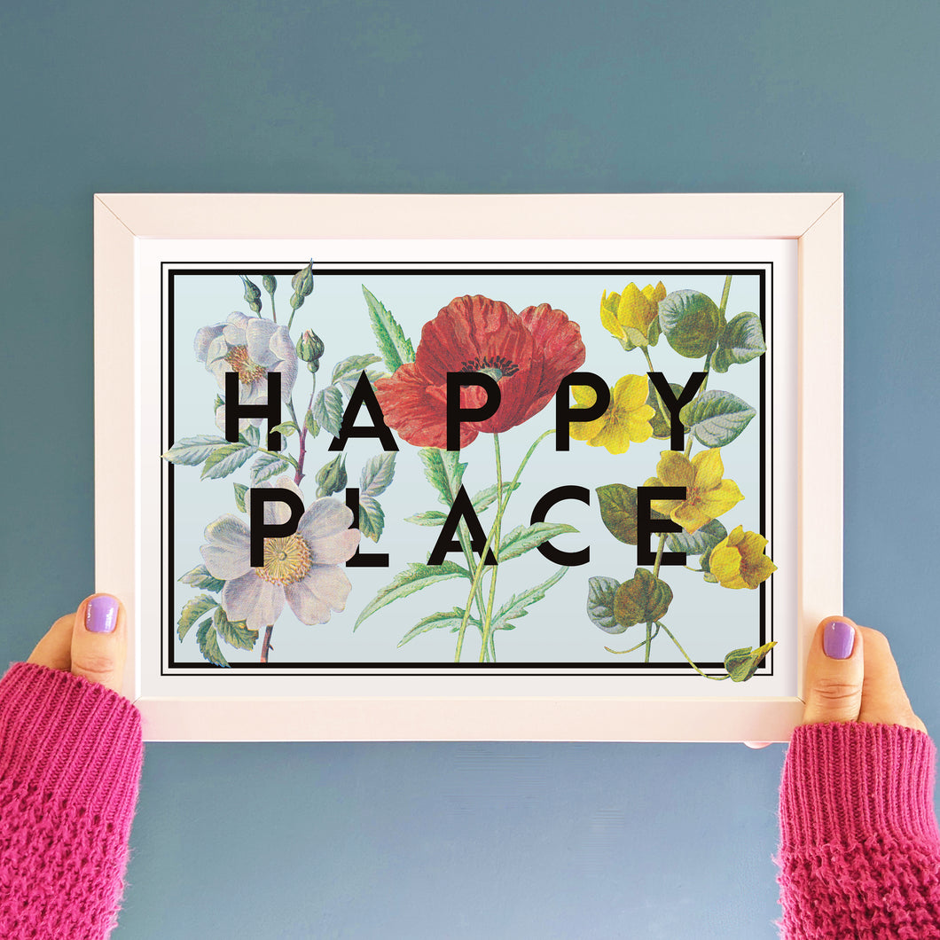 Happy place floral print