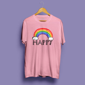 Happy rainbow adult t-shirt