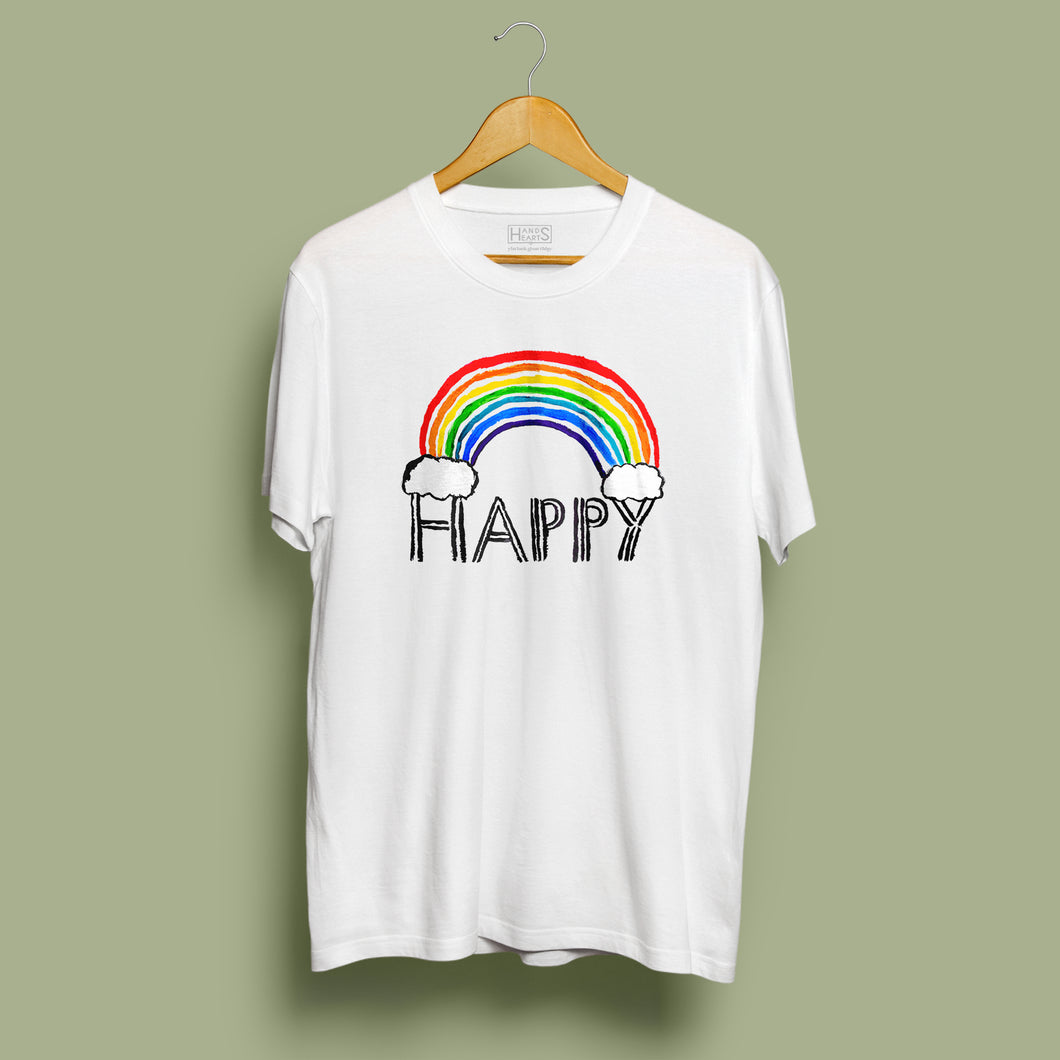 Happy rainbow adult t-shirt