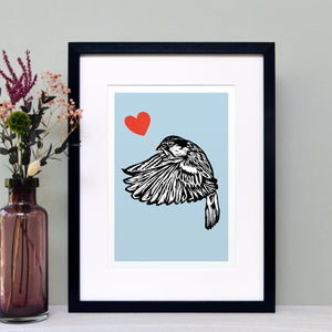 House Sparrow feathered friends print