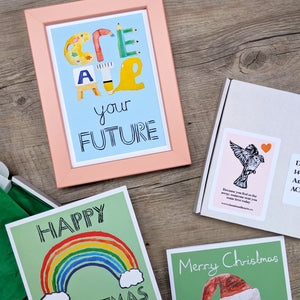 Children's positivity print letterbox gift set