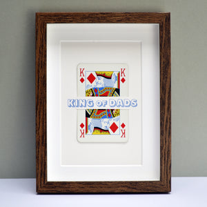 Dad is King personalised playing card print
