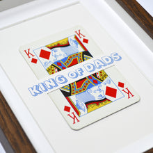 Load image into Gallery viewer, Dad is King personalised playing card print
