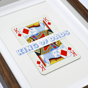 Dad is King personalised playing card print