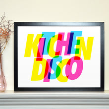 Load image into Gallery viewer, Kitchen disco bright type print
