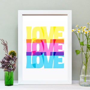 Love love love typography print