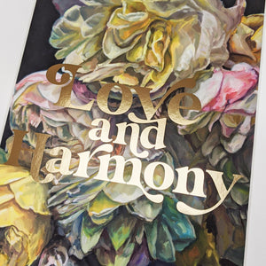 Love and Harmony gold foiled art print