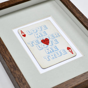 Love me tender playing card print