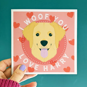 Personalised love from the dog card