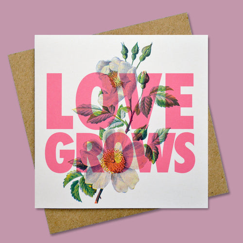 Love grows roses Valentine's Day card
