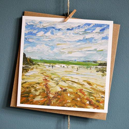 'Low tide' landscape painting card