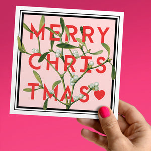 Mistletoe Merry Christmas card