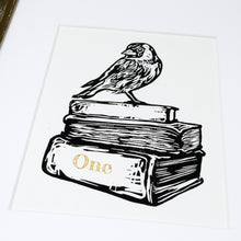 Load image into Gallery viewer, &#39;Books&#39; 1st anniversary handmade print