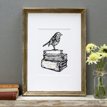 Load image into Gallery viewer, &#39;Books&#39; 1st anniversary handmade print