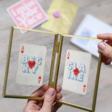 Load image into Gallery viewer, Personalised couple&#39;s playing cards gift set