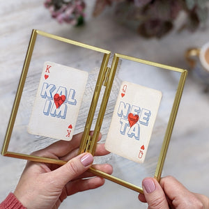 Personalised couple's playing cards gift set