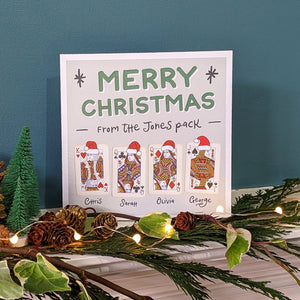 Family Cards Personalised Christmas cards pack