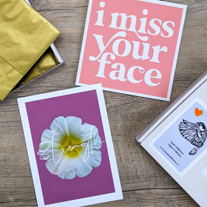 Friends positivity print letterbox gift set