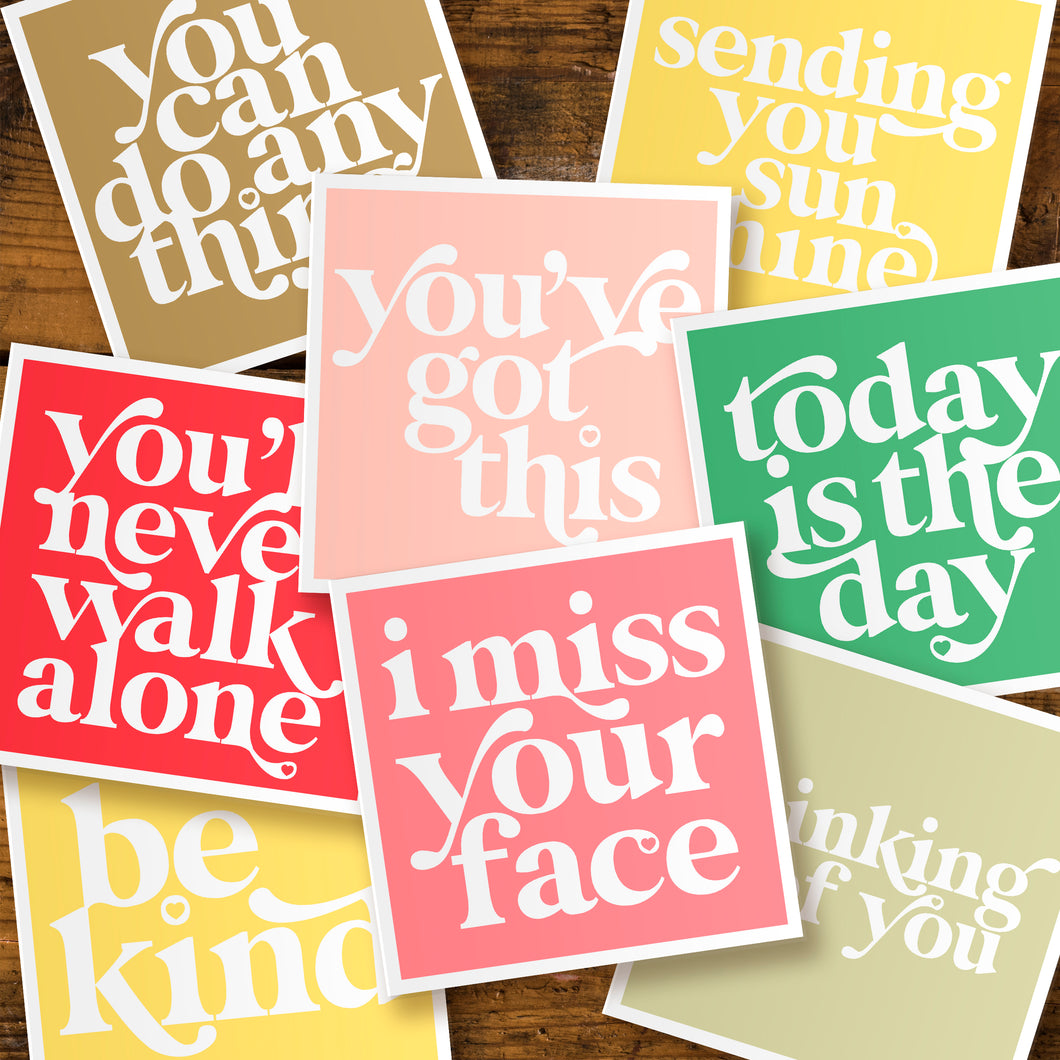 Positivity cards - pack of five