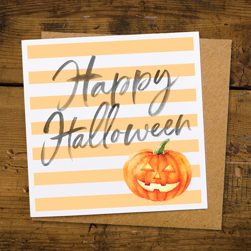 Happy Halloween pumpkin card