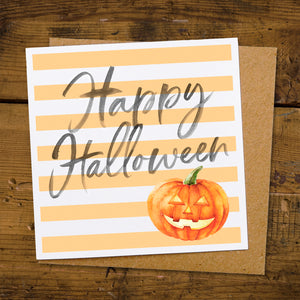 Happy Halloween pumpkin card