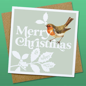 Robin redbreast Christmas card