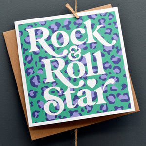 Rock & roll star card