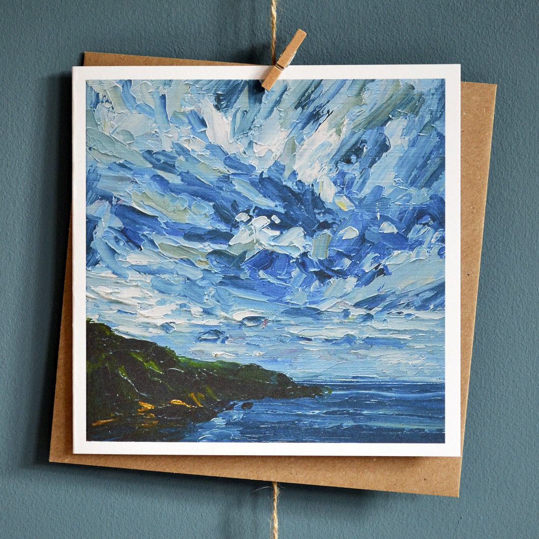 'Sea and sky' landscape painting card