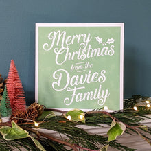 Load image into Gallery viewer, Personalised family Christmas cards pack