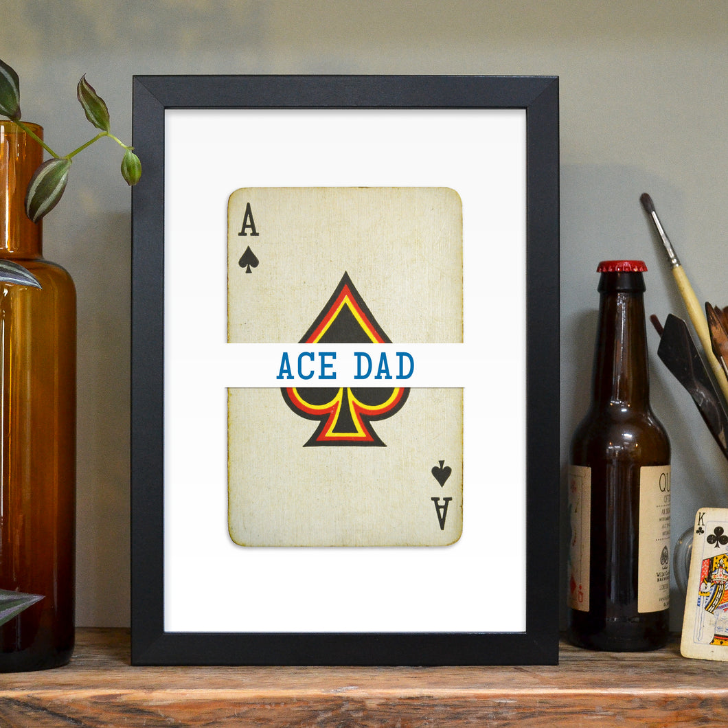 Ace in the pack personalised playing card print