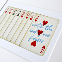 Load image into Gallery viewer, Personalised special date playing cards print