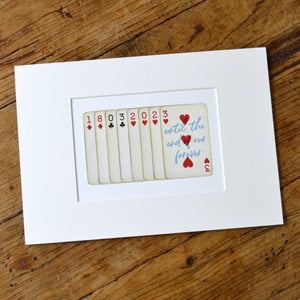 Personalised special date playing cards print