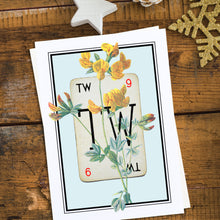 Load image into Gallery viewer, Personalised floral playing card print