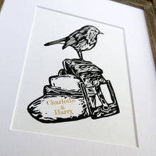 Load image into Gallery viewer, &#39;Leather&#39; 3rd anniversary handmade print