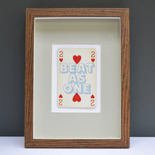 Load image into Gallery viewer, Two hearts beat as one playing card print