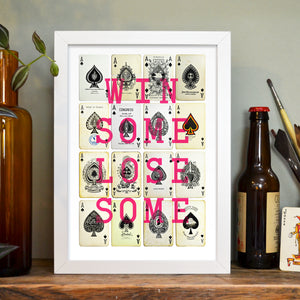 Ace of spades personalised playing cards print